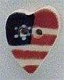 Mill Hill Button - 86329 Medium Patriotic Folk Heart MAIN