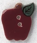 Mill Hill Button - 86352 Small Burgundy Apple MAIN