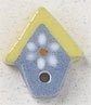 Mill Hill Button - 86364 Petite Blue Birdhouse with Daisy THUMBNAIL