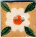 Mill Hill Button - 87022 Jim Shore - Leafy White Bloom THUMBNAIL