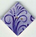 Mill Hill Button - 87039 Jim Shore - Denim Flourish Diamond THUMBNAIL
