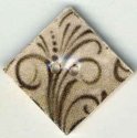 Mill Hill Button - 87042 Jim Shore - Taupe Flourish Diamond THUMBNAIL