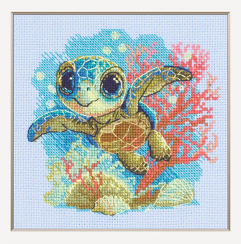 Aine Cross Stitch Kit - Baby Sea Turtle MAIN