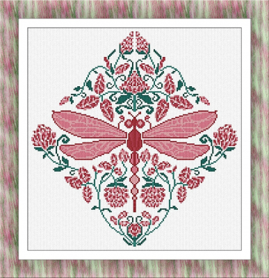 Alessandra Adelaide Needleworks - Damask and Dragonfly MAIN