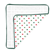Prefinished Pillow Sham - 18ct Anne Cloth - Christmas w/Green Piping THUMBNAIL