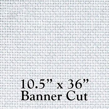 14ct Opalescent/White  Aida Banner Cut (10 1/2" x 36") - POM 700 Series Stitched As One Design MAIN