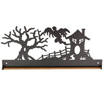 Fabric Holder - 12" Haunted House (Charcoal) MAIN