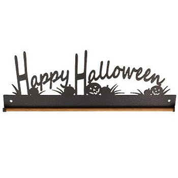 Fabric Holder - 12" Happy Halloween (Charcoal) MAIN