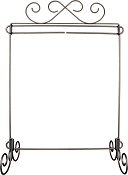 Fabric Holder - Scroll Single Table Stand 12" x 14" THUMBNAIL