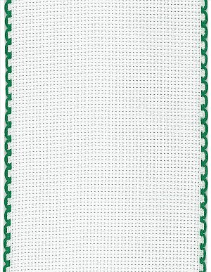 Stitch Band 16ct Green/White 4" Width - 18" Cut MAIN
