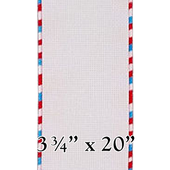 14ct White Banding w/ Red, White & Blue Trim (3-3/4" x 20") MAIN