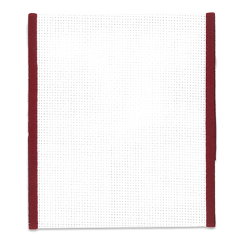 14ct White/Burgundy Elastic Banding (12" x 5") MAIN