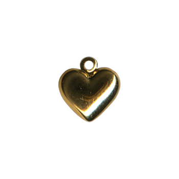 Charm - Puffy Heart Small Gold MAIN