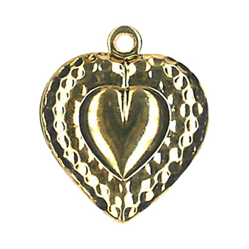 Charm Gold Heart W/ Border MAIN