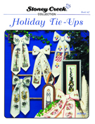 Front cover of Stoney Creek Book 147 Holiday Tie-Ups showing holiday stitchbows THUMBNAIL