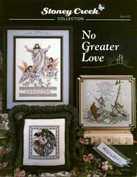 Cover photo of Stoney Creek Book 107 No Greater Love showing cross stitch designs of the life of Jesus Christ MAIN