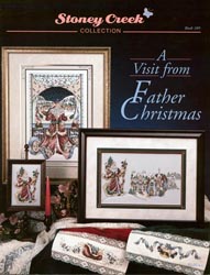 Cover photo of Stoney Creek Book 109 A Visit from Father Christmas showing Victorian Christmas cross stitch designs MAIN