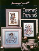Front cover of Stoney Creek's Book 123 Christmas Treasures of Victorian Christmas cross stitch designs THUMBNAIL