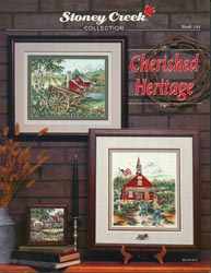 Front cover of Stoney Creek Book 141 Cherished Heritage of nostalgic cross stitch scenes MAIN