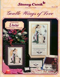 Front cover of Stoney Creek Book 180 Gentle Wings of Love cross stitch with Hardanger MAIN