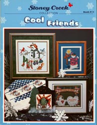 Cover photo of Stoney Creek Book 211 Cool Friends featuring snowmen cross stitch designs MAIN