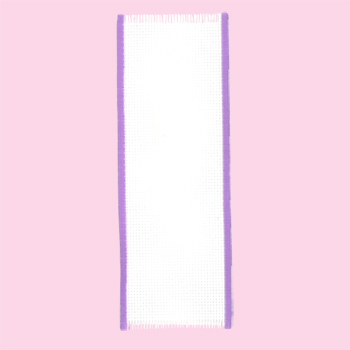 Bookmark - 14ct White w/ Lavender Trim MAIN