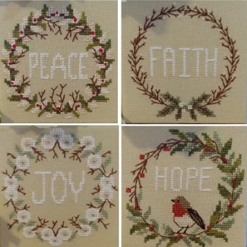 By The Bay Needleart - Wreaths For Seasons - Faith, Joy, Hope, Peace MAIN