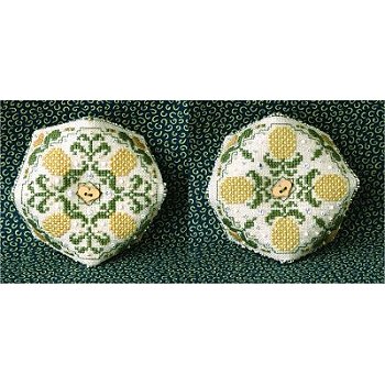 The Sweetheart Tree - Pretty Pineapples Biscornu Pincushion MAIN