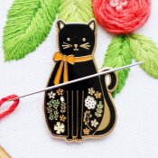 Flamingo Toes Needle Minder - Black Cat THUMBNAIL
