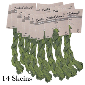 Creeks Colours Overdyed Floss 401 Lily Pad - 14 Skeins MAIN