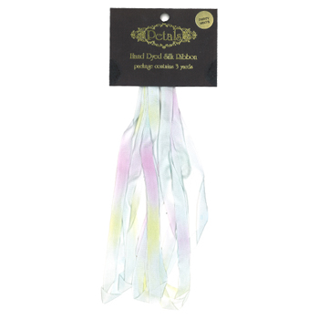 Petals Hand-Dyed Silk Ribbon #7028 7MM Party Mints MAIN