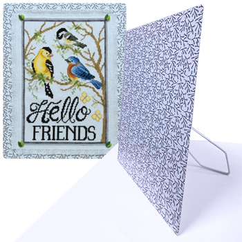 Magnet Frame - White/Black Leaves w/ Kickstand (9.5"h  x 12"w) MAIN