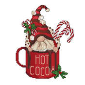 Cross Stitch Wonders - Hot Cocoa Gnome Mug THUMBNAIL