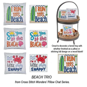 Cross Stitch Wonders - Pillow Chat Series - Beach Trio THUMBNAIL