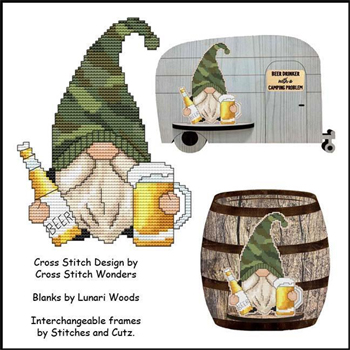 Cross Stitch Wonders - Thirsty Gnome Series - Beer Gnome MAIN