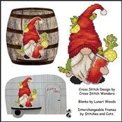 Cross Stitch Wonders - Thirsty Gnome Series - Bloody Mary Gnome THUMBNAIL