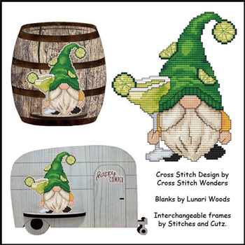 Cross Stitch Wonders - Thirsty Gnome Series - Margarita Gnome MAIN