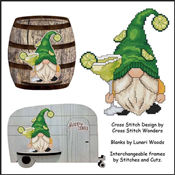 Cross Stitch Wonders - Thirsty Gnome Series - Margarita Gnome THUMBNAIL