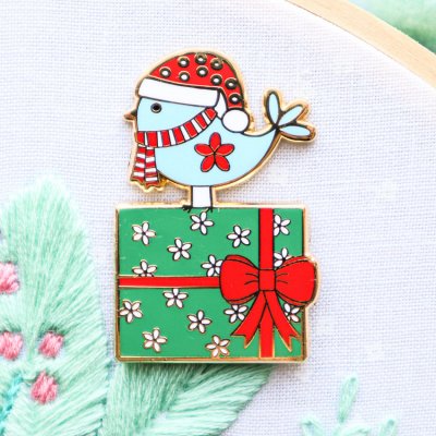 Flamingo Toes Needle Minder - Christmas Birdie MAIN