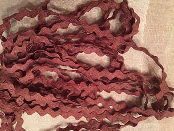 Dames of the Needle - Rick Rack 1/2" Dried Wine MAIN