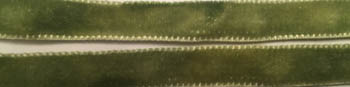 Dames of the Needle - Velvet Ribbon 3/8" Kelp MAIN