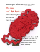 Dames of the Needle - Rick Rack 1/2" Hot Santa THUMBNAIL