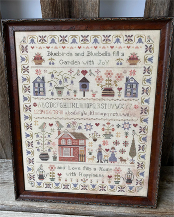 Pansy Patch Quilts and Stitchery - Bluebirds and Bluebells Sampler and Smalls MAIN
