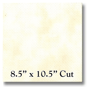 Aged Ecru Dyed Fabric 14 Count - 8.5" x 10.5" MAIN