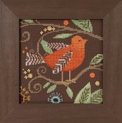 Debbie Mumm - Out On A Limb - Orange Bird THUMBNAIL