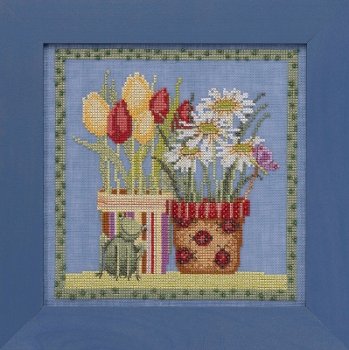 Debbie Mumm Blooms and Blossoms Kit by Mill Hill - Tulips and Daisies MAIN