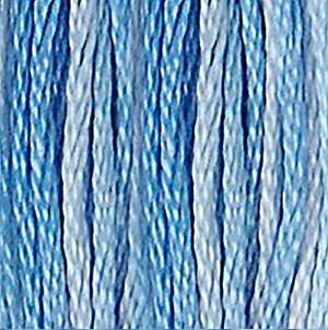 DMC 5 Perle Cotton 93 Variegated Med. Blue MAIN