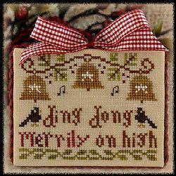 Little House Needleworks - 2012 Ornament #5 - Ding Dong Merrily on High MAIN