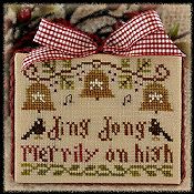 Little House Needleworks - 2012 Ornament #5 - Ding Dong Merrily on High THUMBNAIL