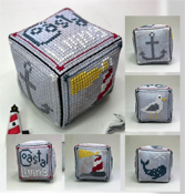 Ladybug Stitches - Small Cube Series - Coastal THUMBNAIL